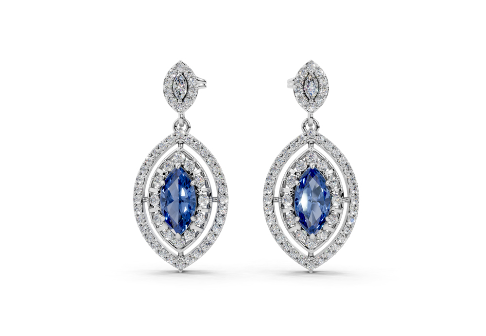 أقراط من الأحجار الكريمة والمجوهرات الراقية - Thumbnail