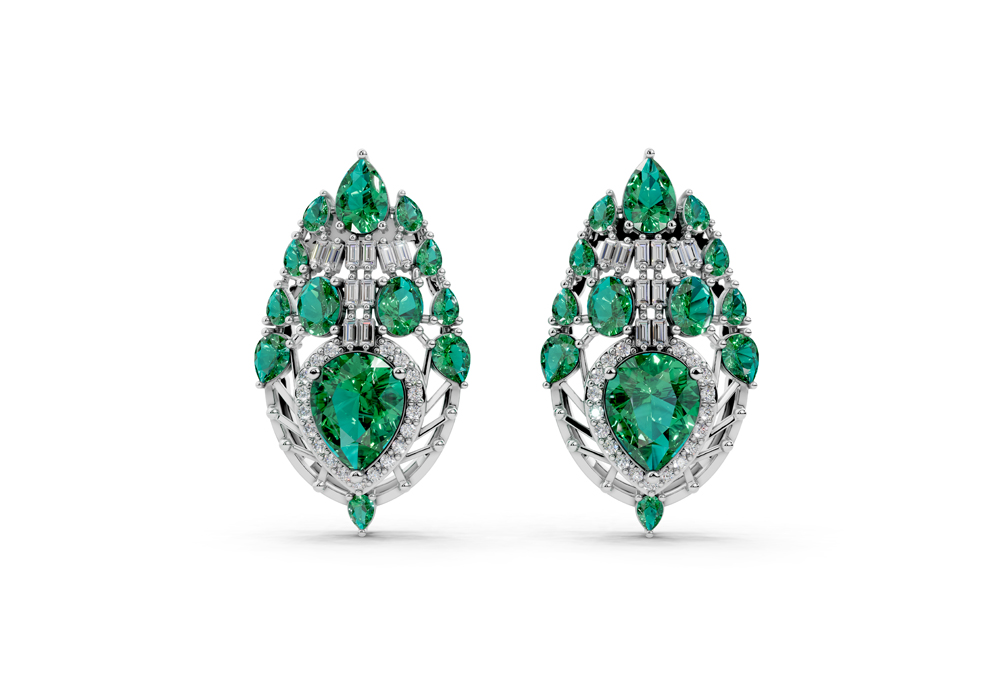 أقراط من الأحجار الكريمة والمجوهرات الراقية - Thumbnail