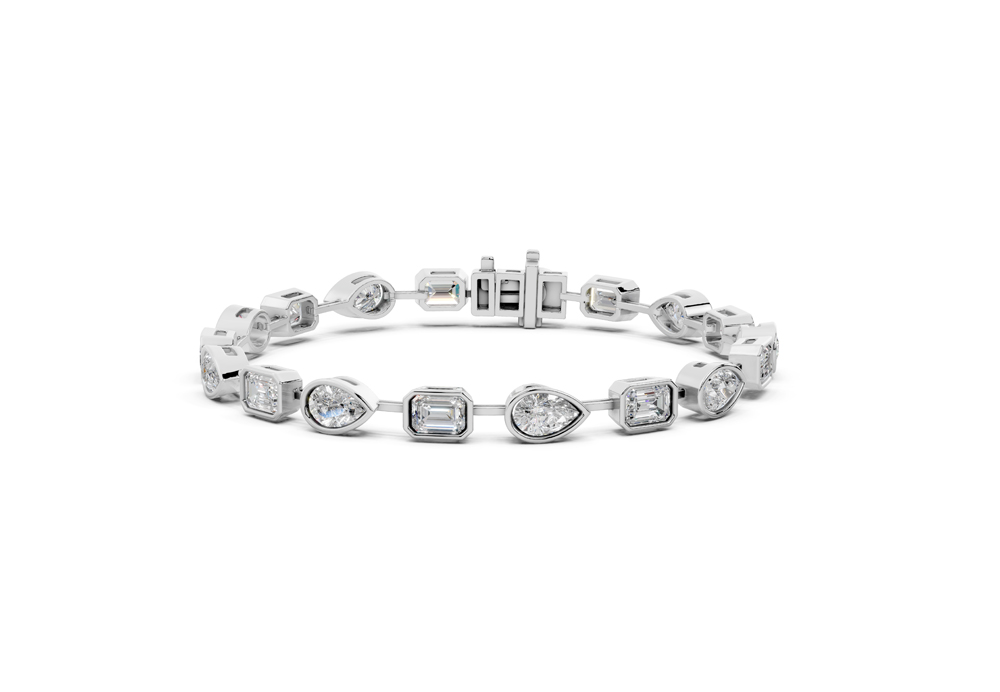 Bracelet en diamant de forme fantaisie - Thumbnail